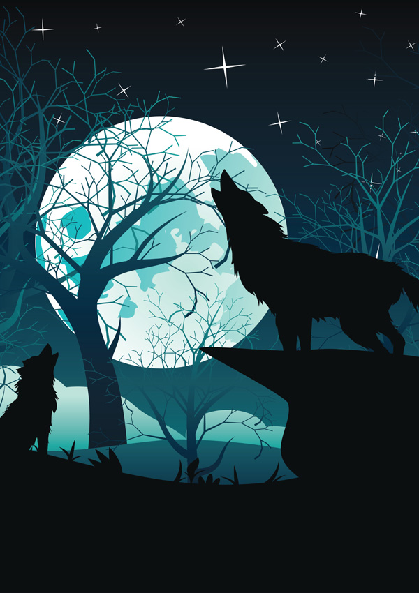 The dog howls