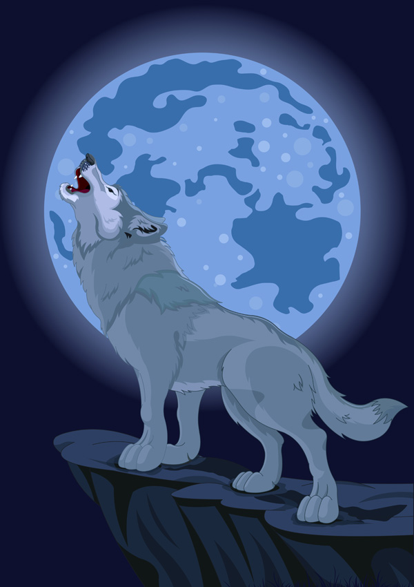 The dog howls