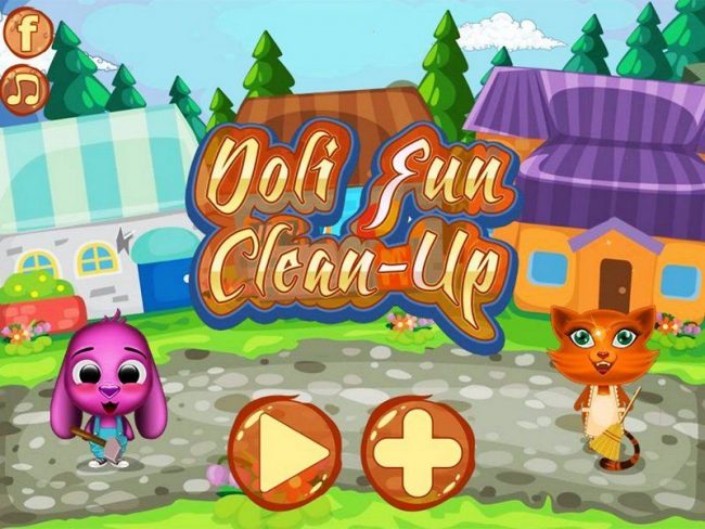 Игры про собак пополняет интересный экземпляр флеш-игры "Cleaning  дома" с собачкой Доли