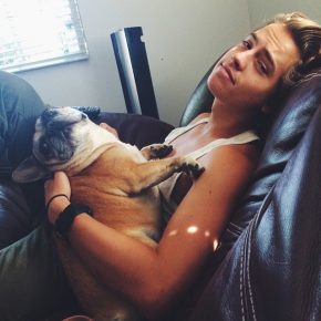 Cole with a dog