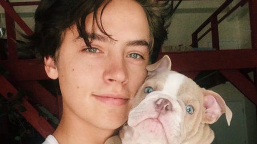 Cole with a puppy Bubba