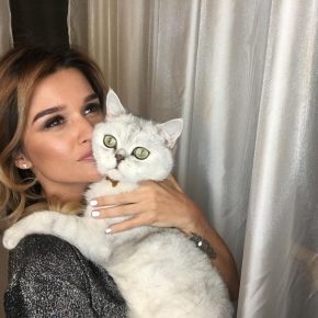 Borodina with a Shanti cat