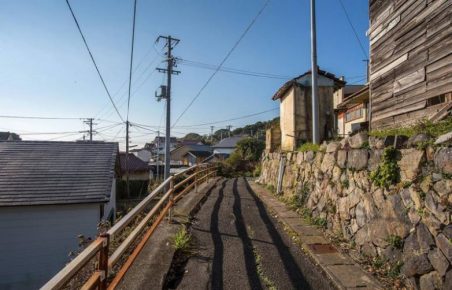 the street of the village on the island of Tashirojima