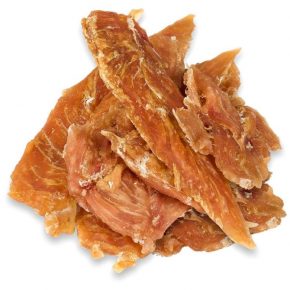 Dried strips of meat for a dog