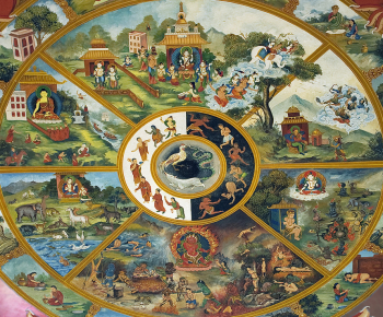 Wheel of Samsara, the cycle of life and rebirth
