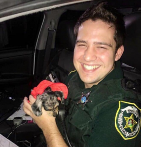 Police officer with a dog
